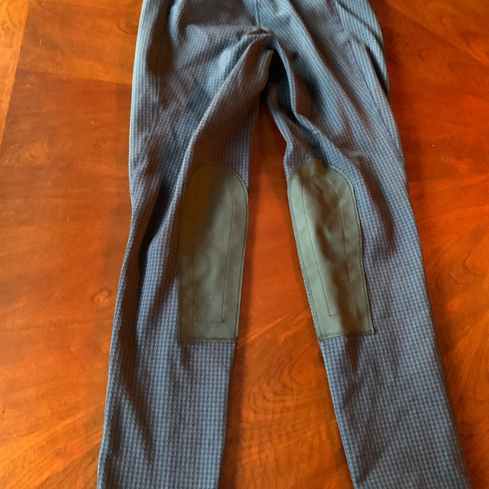 Kerrits riding tights - dark blue checkered with knee patch . Size XL